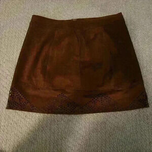 TCEC Skirt brown suede size medium